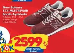 NEW BALANCE 574-ML574EVMD BORDO AYAKKABI